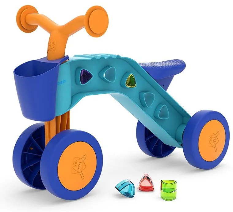Chillafish - Колело за яздене ItsiBitsi Blocks Оранжево/Синьо