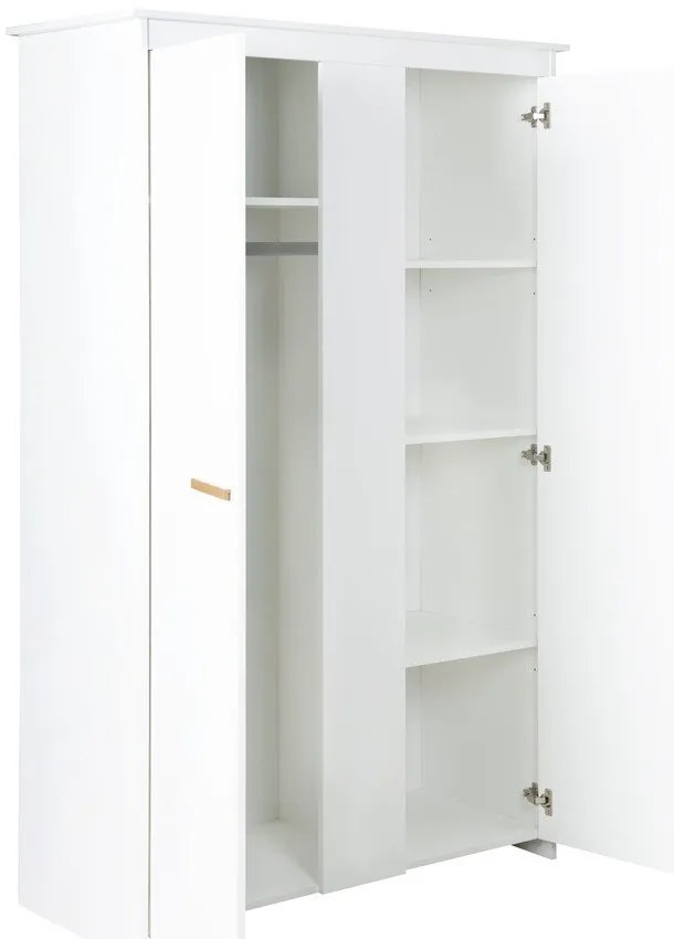 Бял детски гардероб 119x190x52 cm Anton – Roba