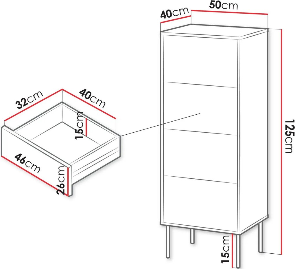 Бюфет Tresse 4S-Тъмно зелено