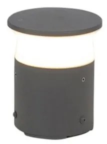 Модерна външна лампа тъмно сива 12 см с LED - Бар