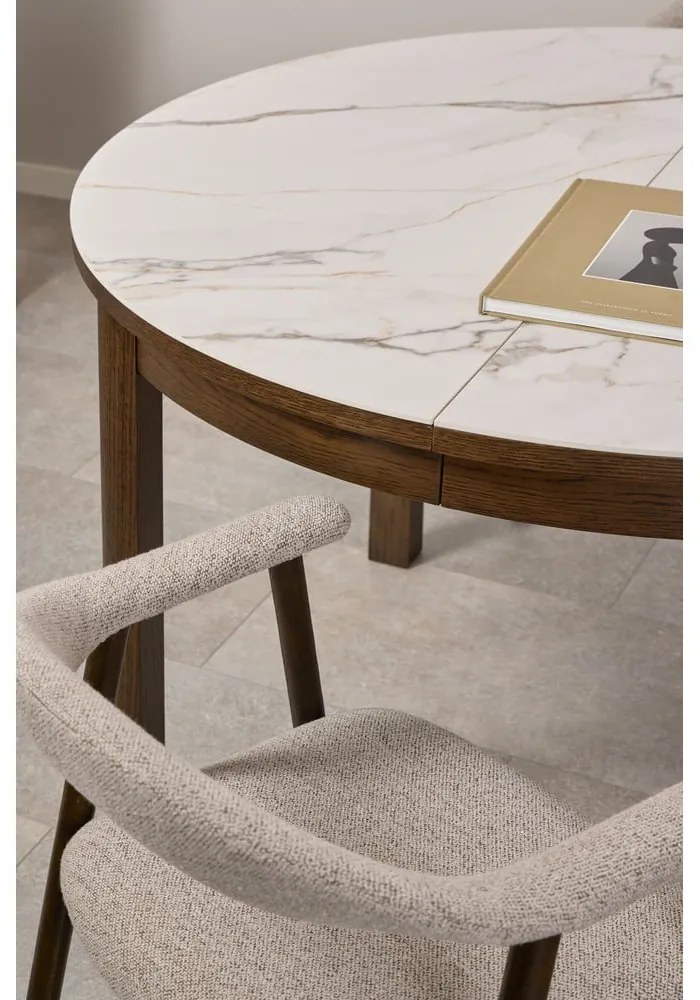 Кръгла сгъваема трапезна маса с керамичен плот ø 120 cm Southampton – Actona