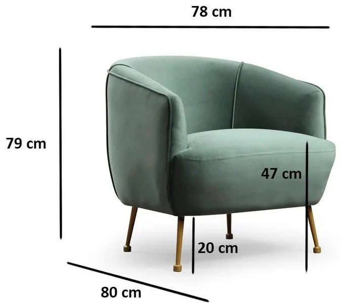 Зелен фотьойл Piccoli - Artie