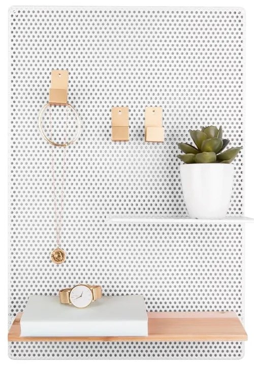 Бяла метална дъска за обяви Perky, 34,5 x 52,5 cm Perky - PT LIVING