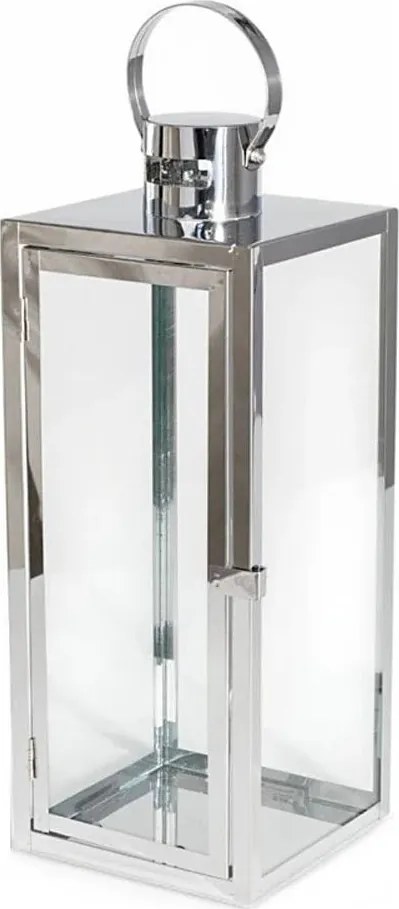 Декоративен фенер TOWER 29 см лъскав хром