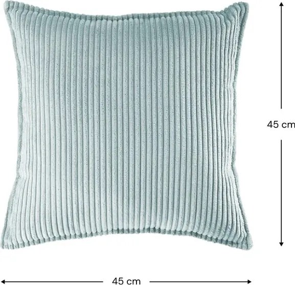 Детска възглавница за диван от рипсено кадифе в цвят мента Block – Wigiwama