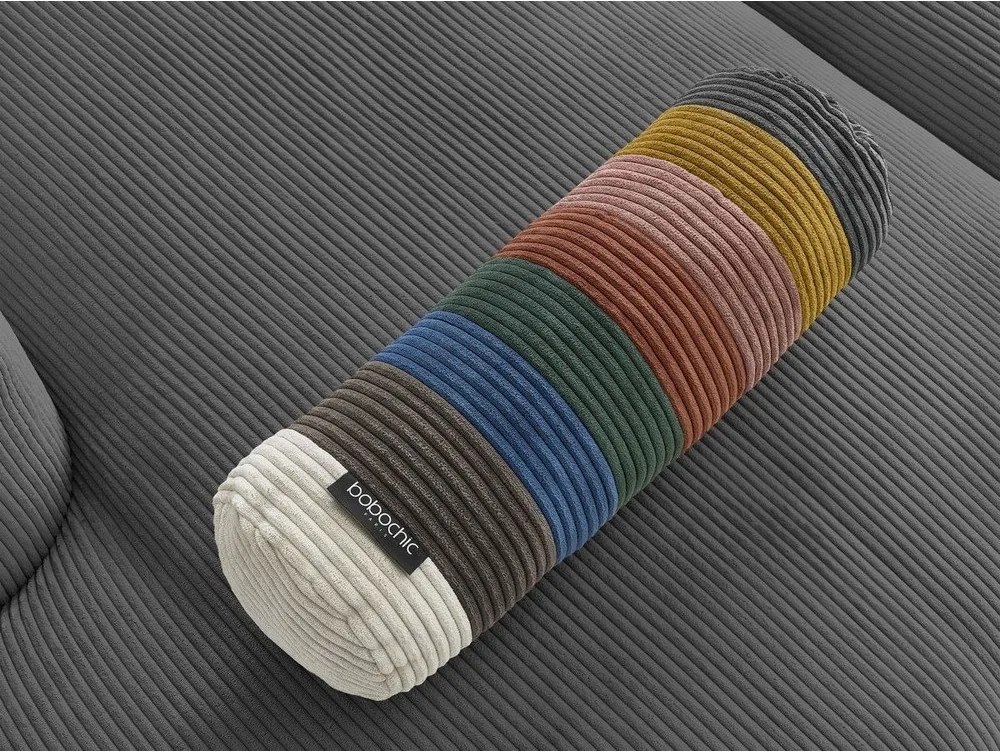 Тъмносив ъглов диван от рипсено кадифе Belair – Bobochic Paris