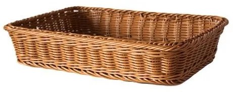 Водоустойчив панер PVC правоъгълен 37x27x7см кафяв GCC-(671040B-RE) - Horecano