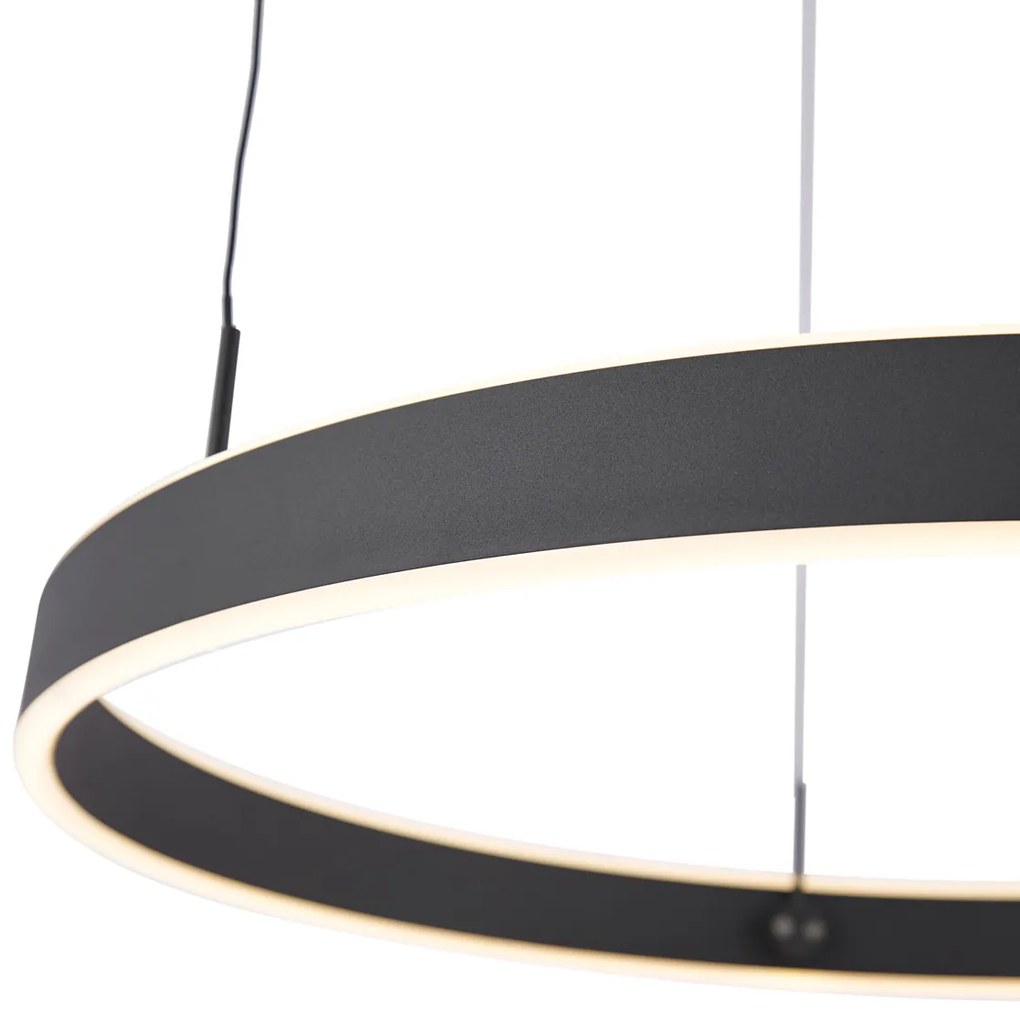Дизайнерска висяща лампа черна с 3-степенно димиране - Titmus