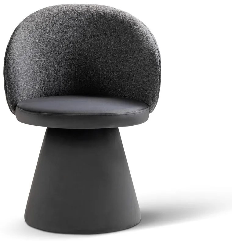 Тъмносиво кадифено кресло Inez – Micadoni