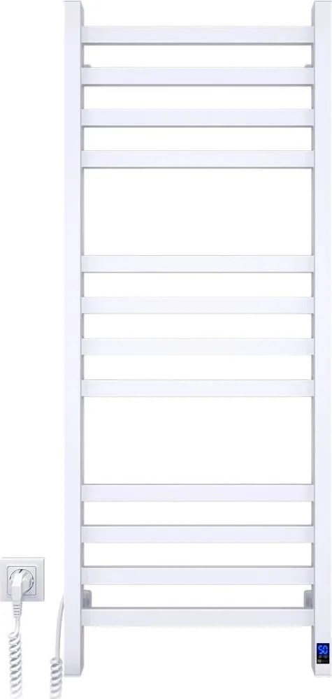 Лира за баня AVANGARD с термостат, 227 Вт, 120 x 48 см, бяла, лява