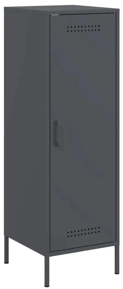 843008 vidaXL Висок шкаф, антрацит, 36x39x113 см, стомана