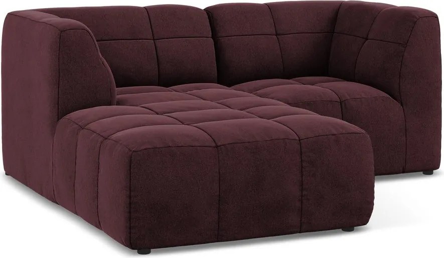 Бордо кадифен ъглов диван (ляв ъгъл) Aloha – Makamii