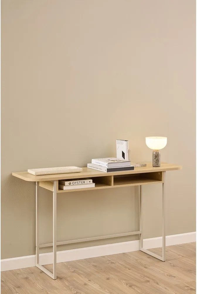 Конзолна маса от декор от дъб в естествен цвят 40x140 cm Darlington – Actona