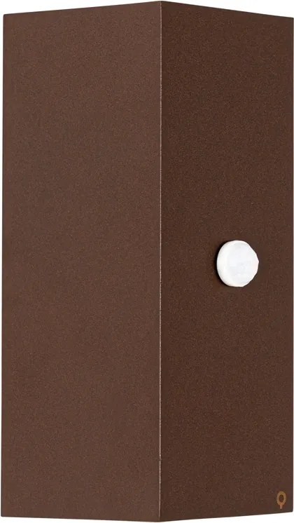 Аплик ръждивокафяв 2-светлинен GU10 AR70 IP44 със сензор за движение - Baleno