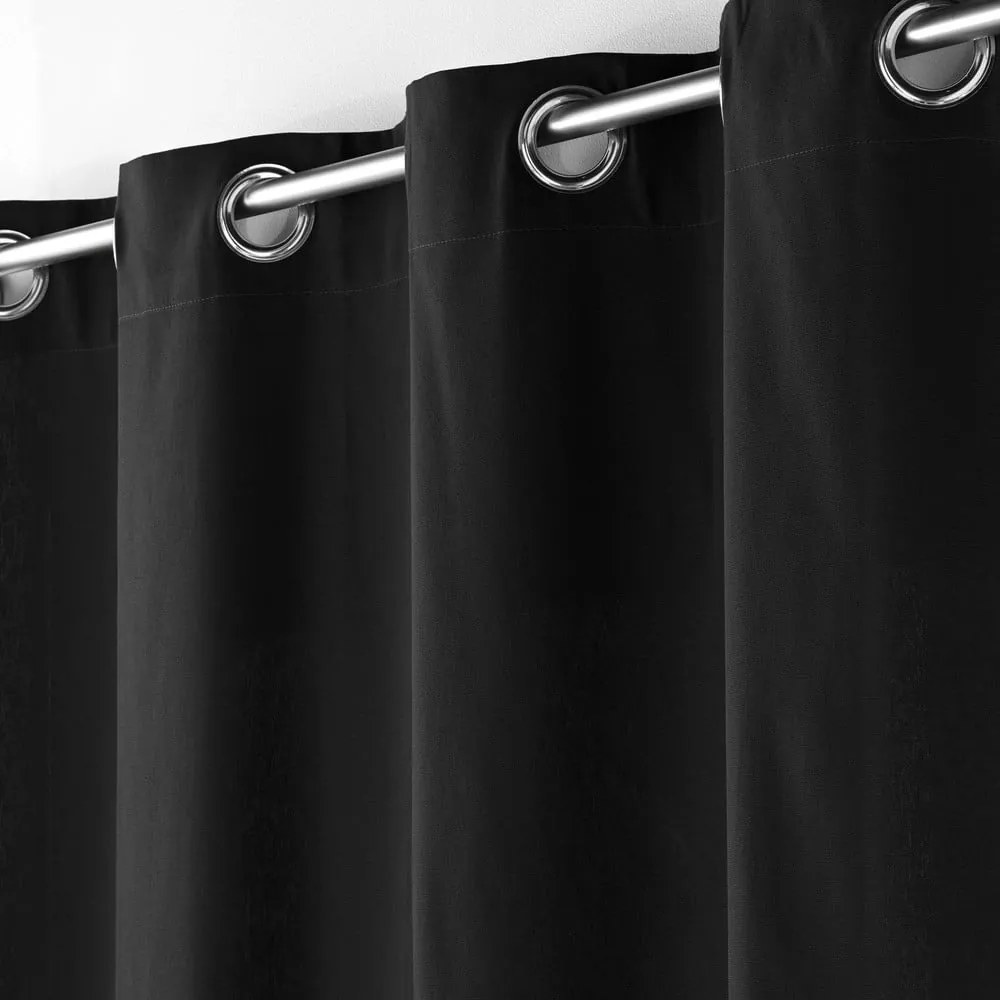Черно перде от микросатен 140x240 cm Shana – douceur d'intérieur