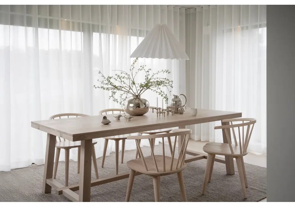 Матова лакирана дъбова маса за хранене , 220 x 95 cm Brooklyn - Rowico