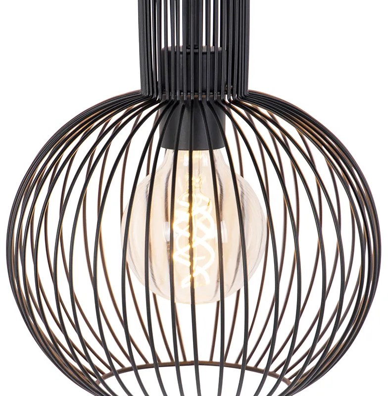 Дизайнерски висящ аплик черен - Wire Whisk