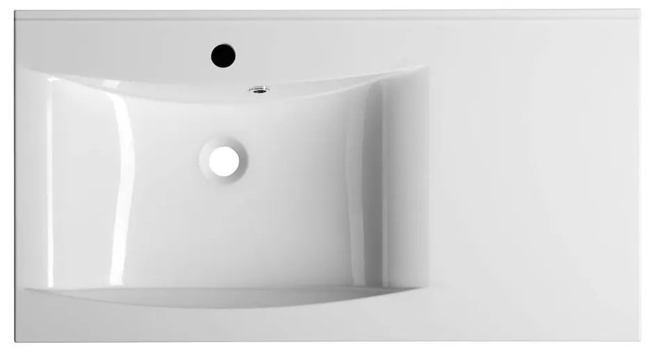 Бяла мивка от отлят мрамор 90x48 cm Luciola – Sapho