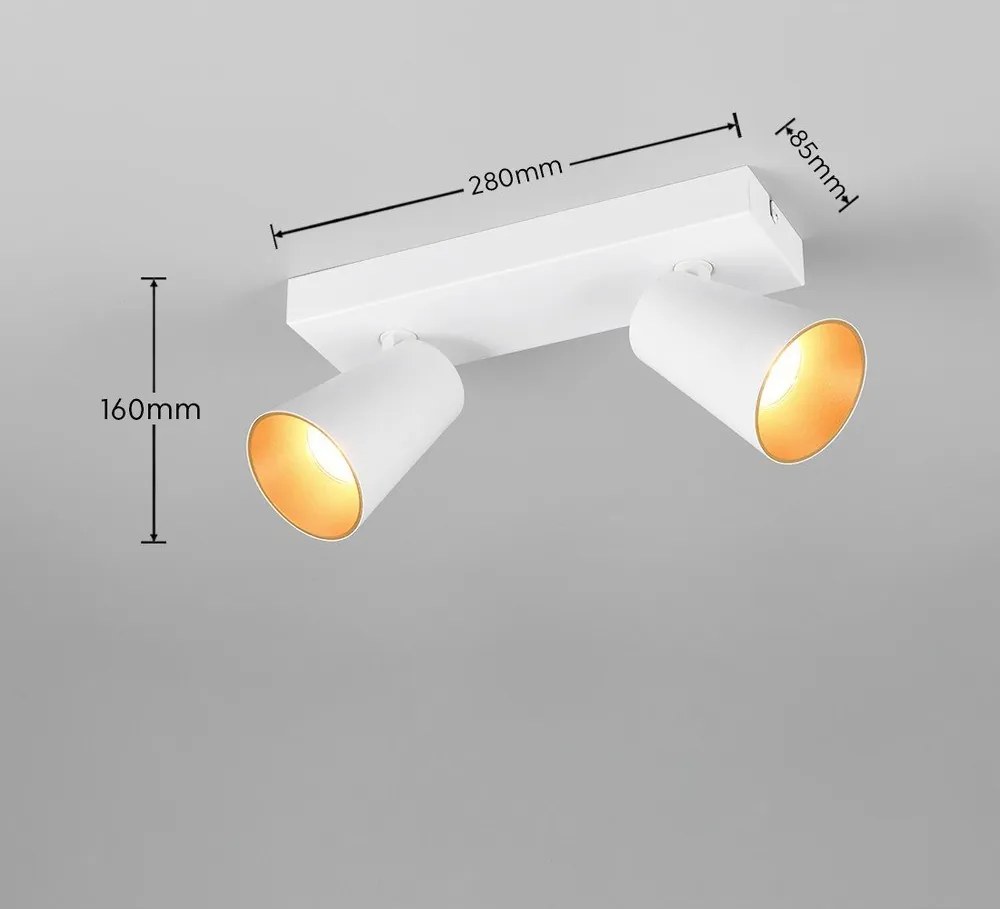 Бял прожектор ø 8 cm Sharp – Trio
