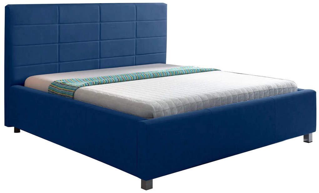 Тапицирано легло Nueve-160 x 200-Blue-With lifting mechanism