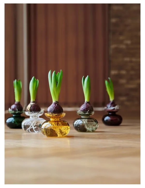 Стъклена ръчно изработена ваза (височина 9 cm) Inu – Zone