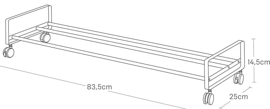 Черен метален стелаж за обувки 83,5x14,5x27,5 cm Tower – YAMAZAKI
