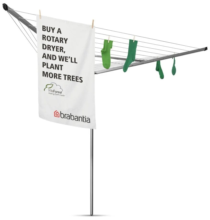 Градинска сушилня за дрехи в сребрист цвят 30 m Essential – Brabantia