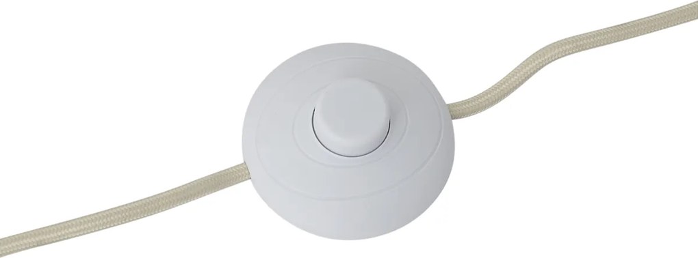 Скандинавска подова лампа бежова с бяло стъкло - Wisp