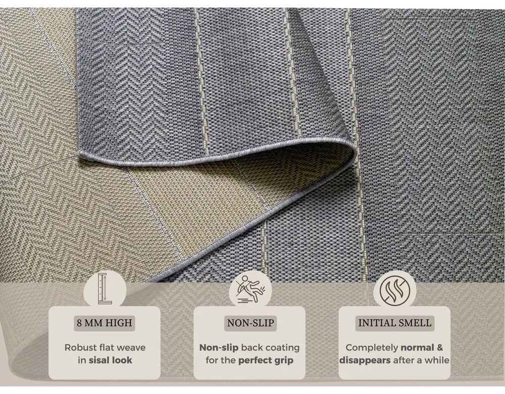 Сива външна пътека , 80 x 200 cm Sunshine - Hanse Home