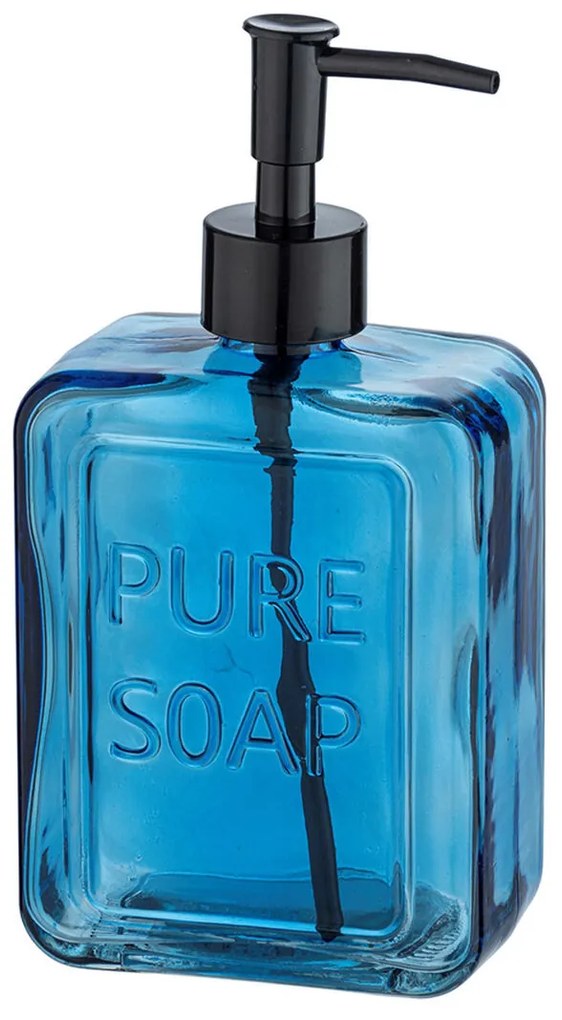 Дозатор за Сапун Wenko Pure Soap 550 ml Син Cтъкло