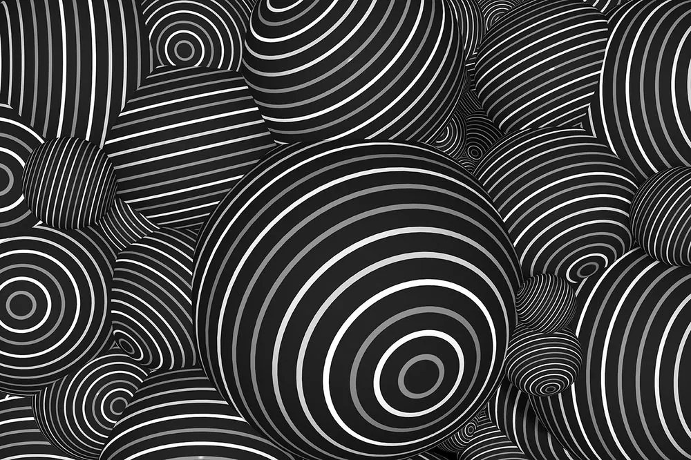 Тапет – Черно-бели топчета