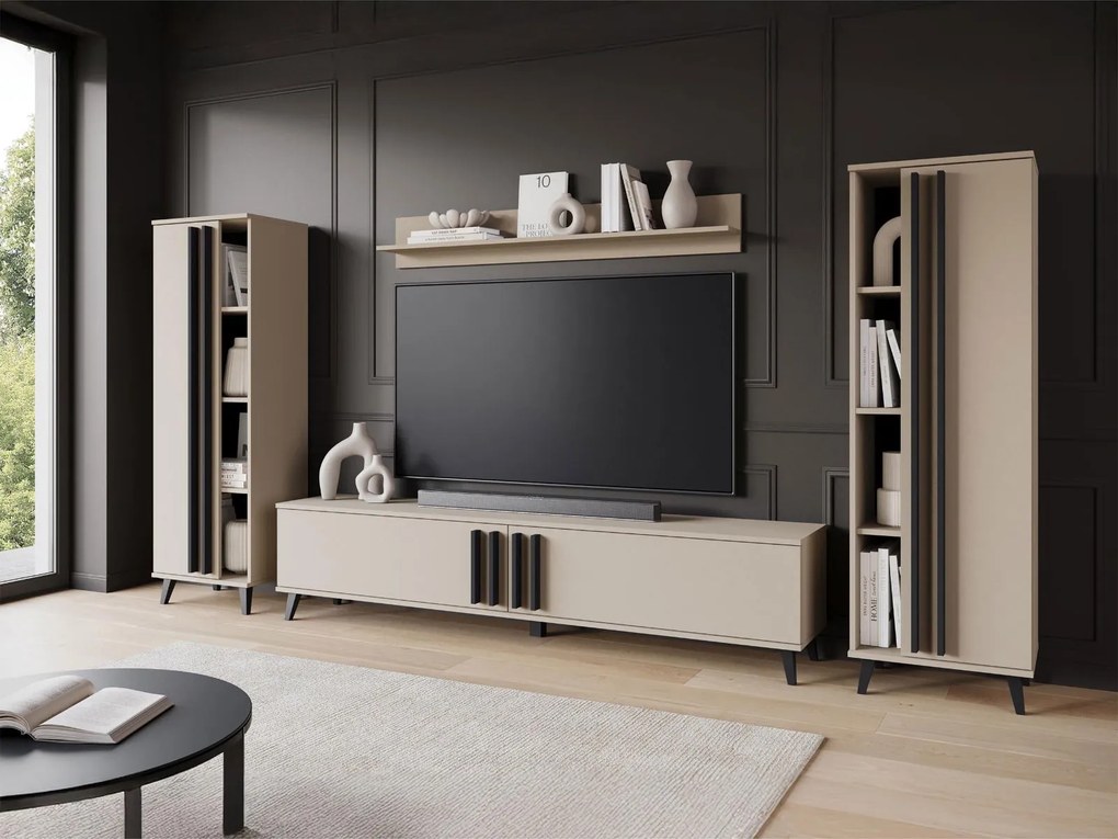 Секция за хол Helsinki I-Бежово-Черен