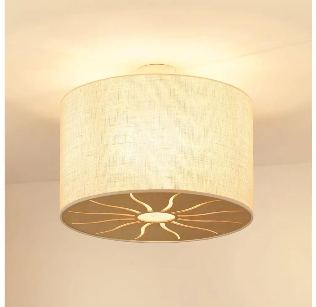 Brilagi - Плафон COUNTRY ROLLER 1xE27/15W/230V, Ø 50 см, кремав