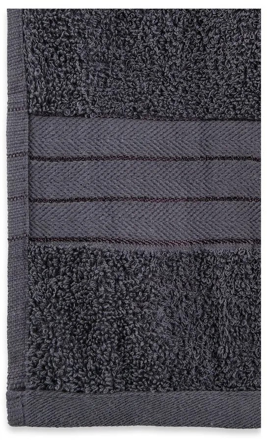 Антрацитни памучни кърпи в комплект от 4 бр. от тери 50x100 cm – Good Morning