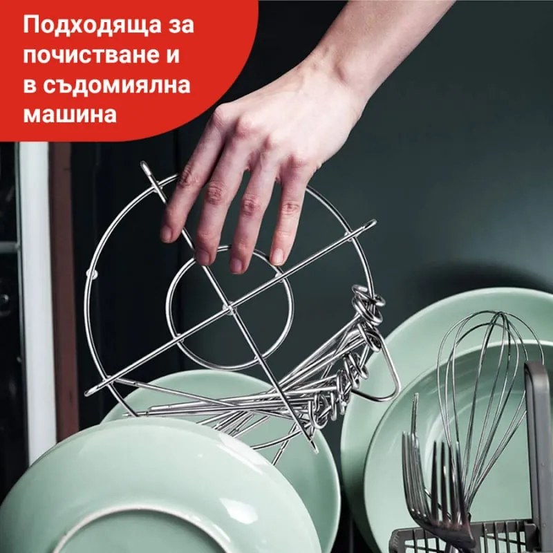 Стойка за шишчета за мултикукър Izibizi SSIZB-08, 15 бр, Съвместима с 7.6 и 8 л, Инокс