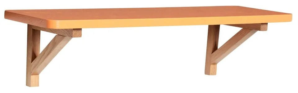 Оранжев стенен рафт от декор от дъб 60 cm Arki – Hübsch