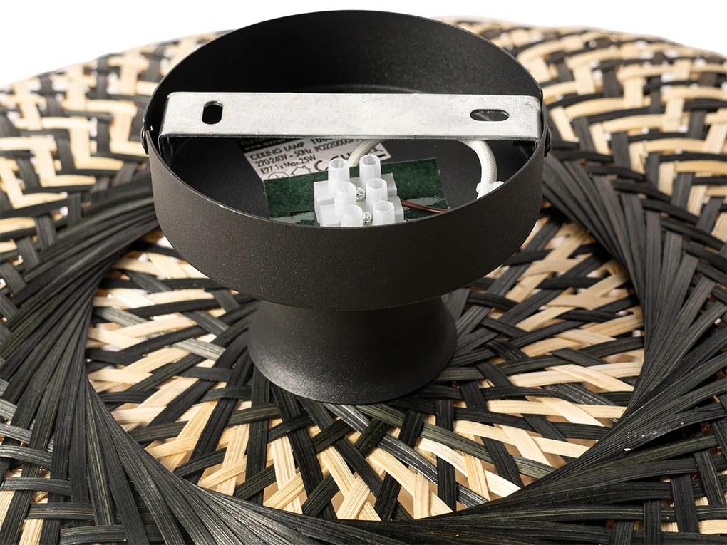 Ориенталски таванен аплик черен бамбук 50 см - Ostrava