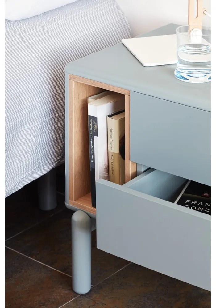 Синьо /сиво нощно шкафче Corvo – Teulat