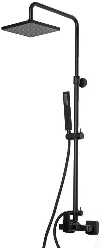 Душ колона Eurorama Quadra -Черен матова