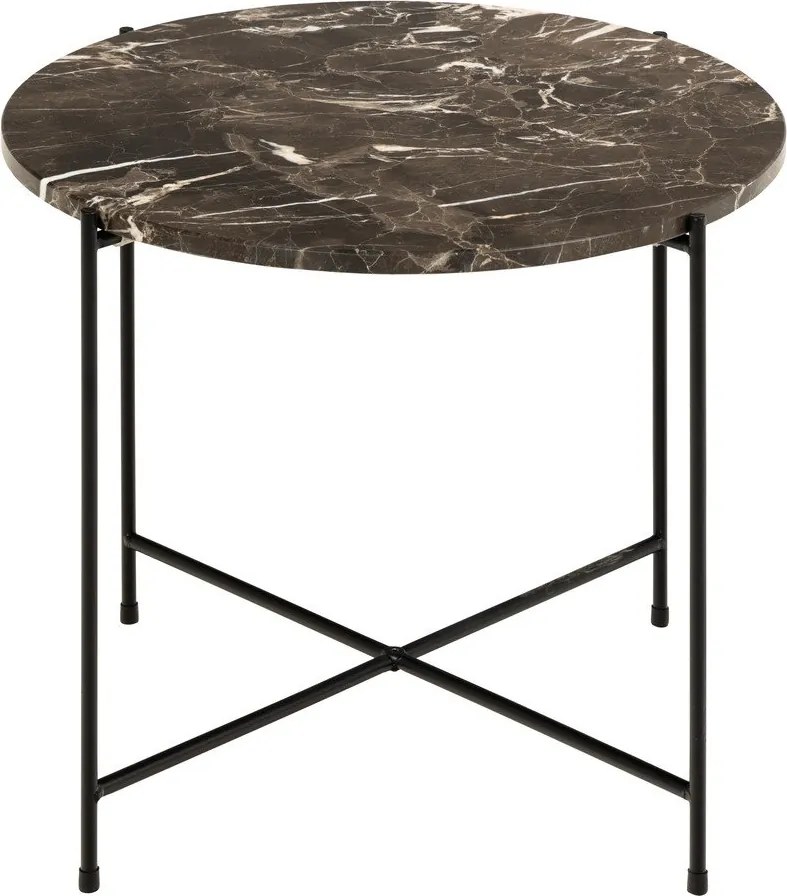 Кръгла странична масичка с мраморна плоча ø 52 cm Avila – Actona