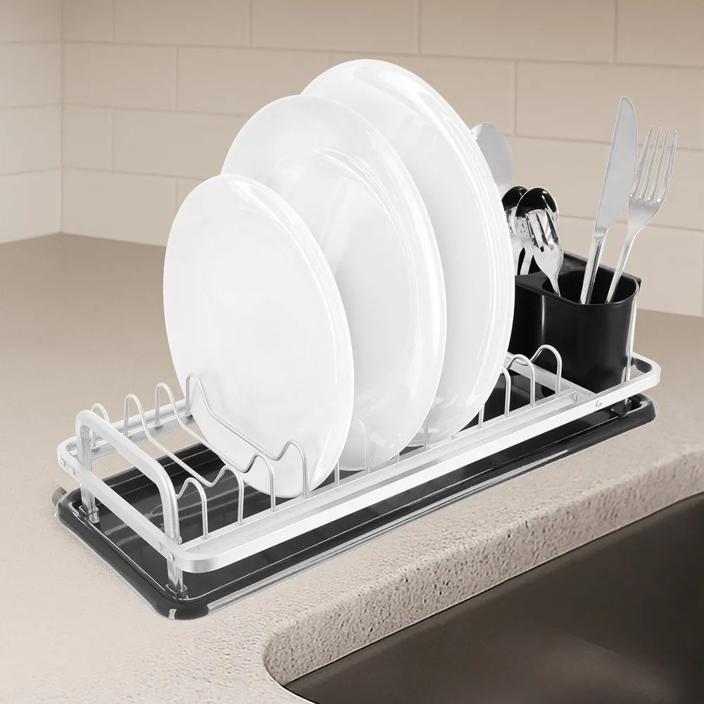 Черно-бял метална тавичка за оттичане 41,5x17 cm Deluxe – Orion