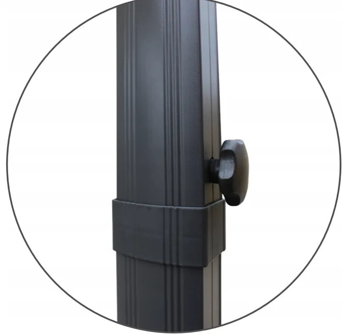 Голям градински чадър в бежово 3 x 4 м