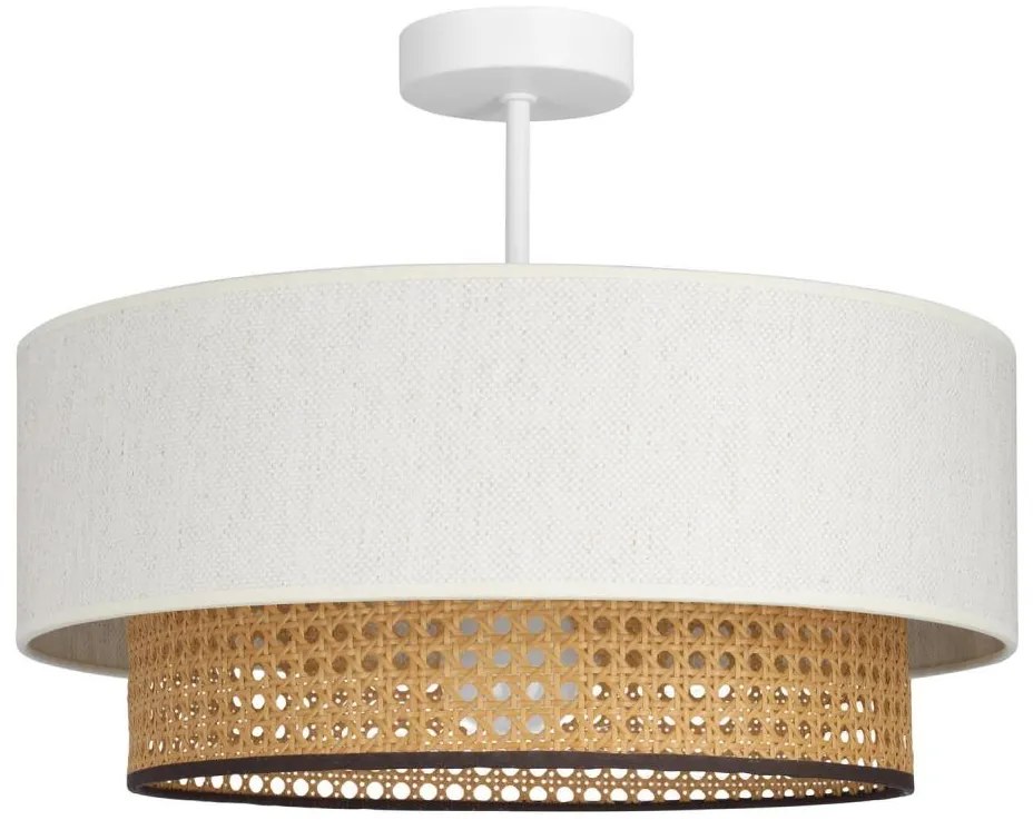 Плафон NATIA 1xE27/60W/230V бял/кафяв