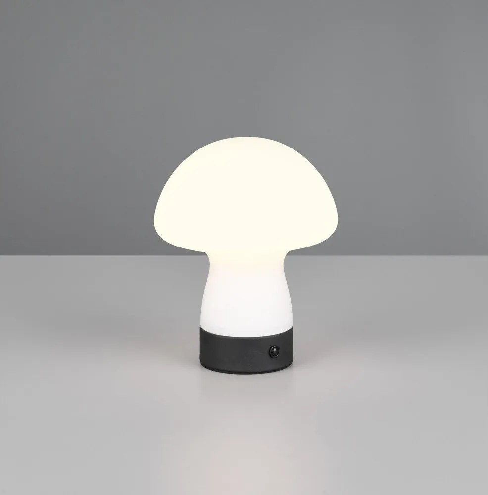 LED настолна лампа в матово бял цвят със стъклен абажур (височина 18 cm) Dooley – Reality