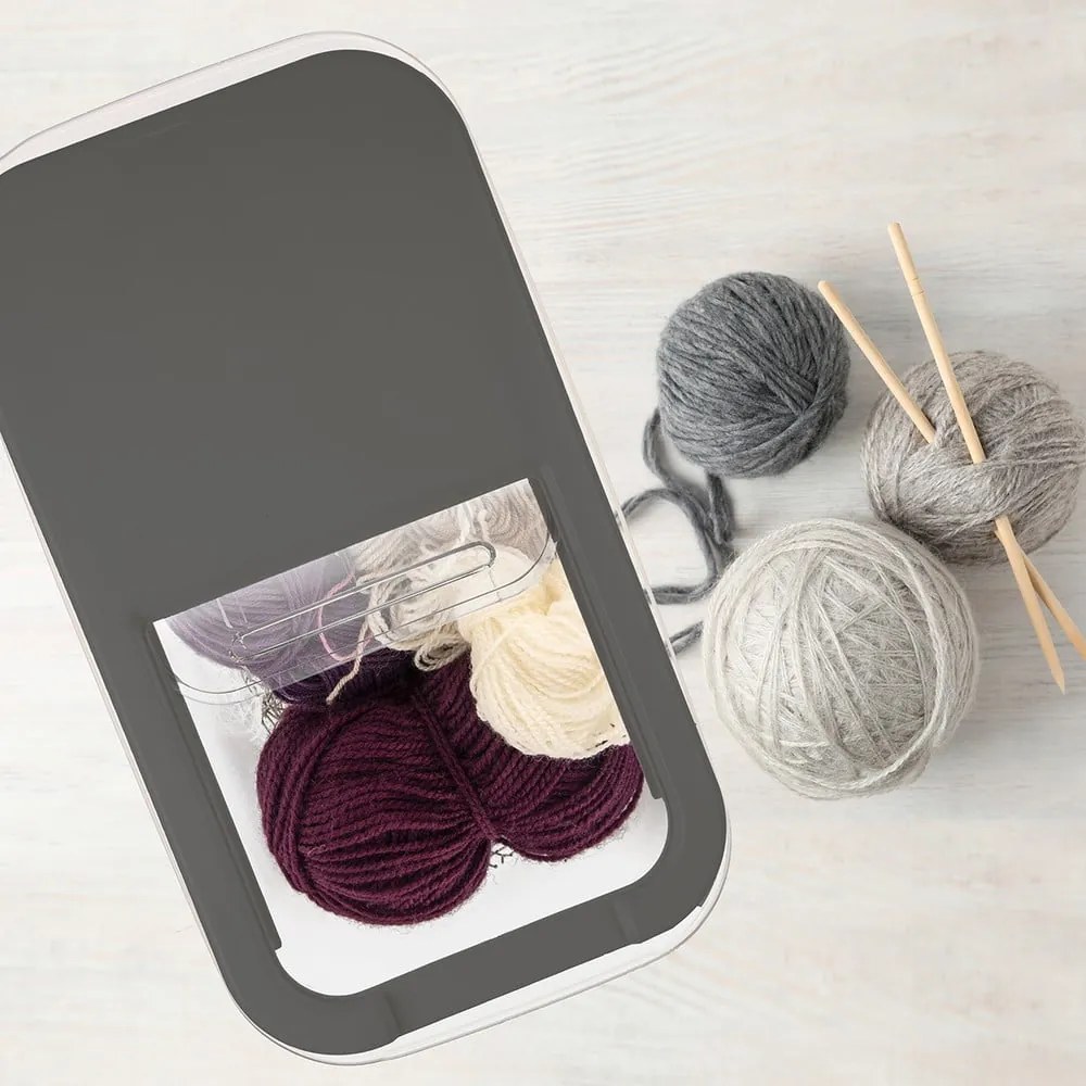 Пластмасова кутия за съхранение с капак 35x20x23 cm Slop – Orion