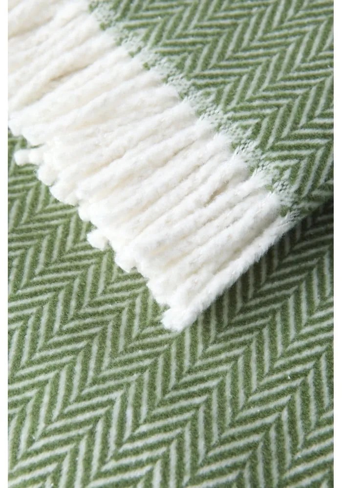 Зелено каре със съдържание на памук , 140 x 180 cm Skyline - Euromant