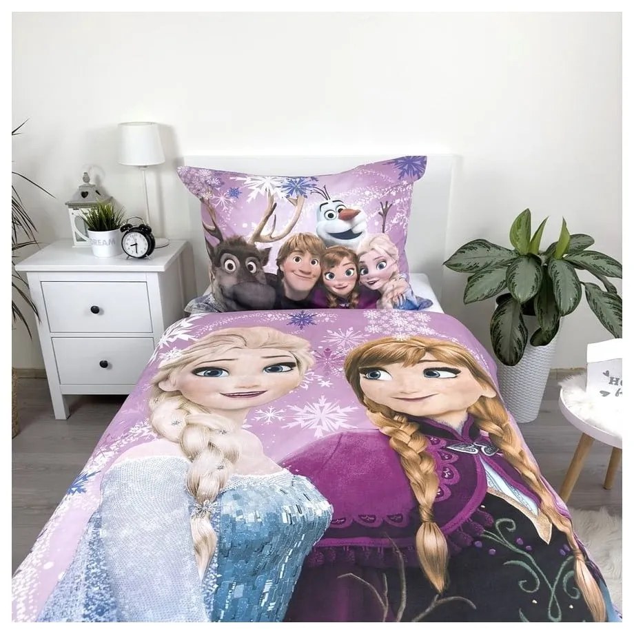 Единично памучно детско спално бельо 140x200 cm Frozen – Jerry Fabrics