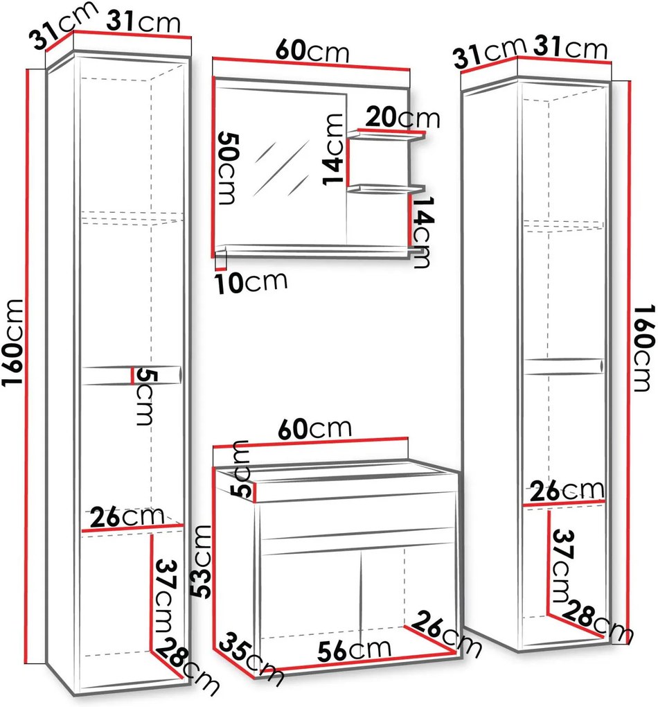 Комплект за баня Cyprus XL-Mauro - Fusiko