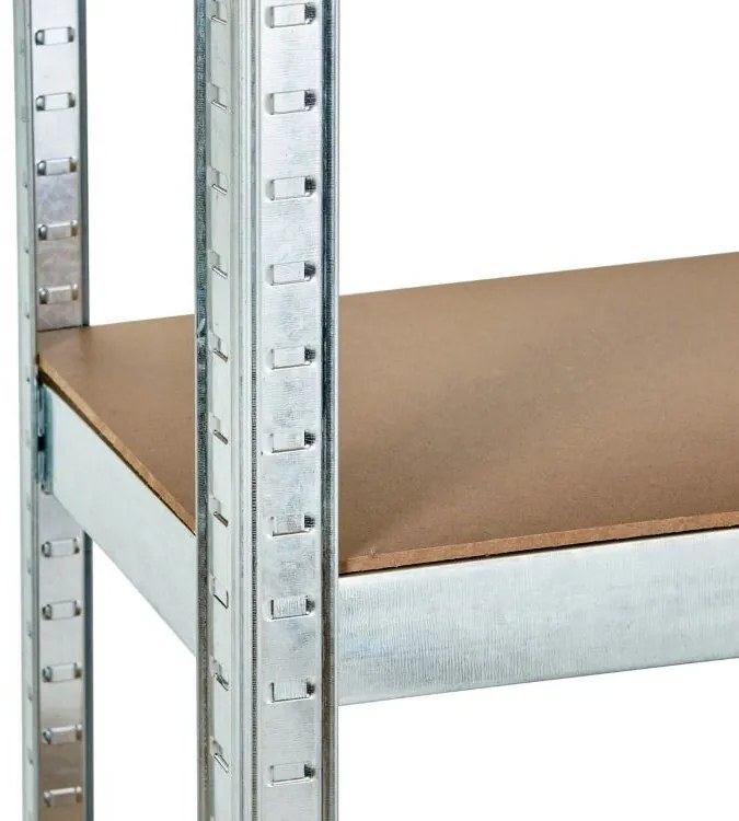 Стабилен метален стелаж за съхранение с 5 рафта 180x90x40 см