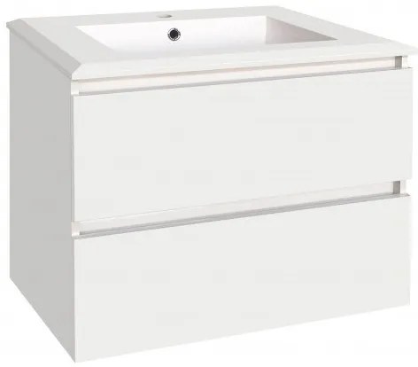 Конзолен PVC шкаф ICP 7255 ВЕДА с умивалник, 70x45x55см